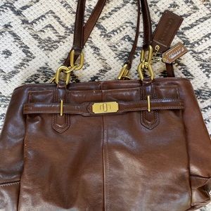Leather Coach handbag purse